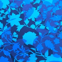 SanDaLu Baumwolljersey mit Blütenmuster in blau
