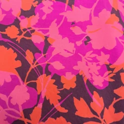 SanDaLu Baumwolljersey mit Blütenmuster in rot orange pink