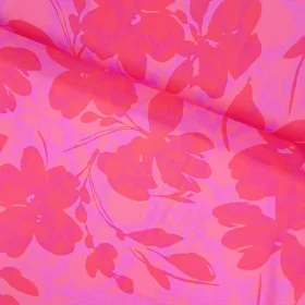 SanDaLu Baumwolljersey mit Blütenmuster in pink