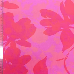 SanDaLu Baumwolljersey mit Blütenmuster in pink Lineal