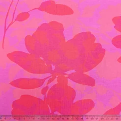 SanDaLu Baumwolljersey mit Blütenmuster in pink Lineal