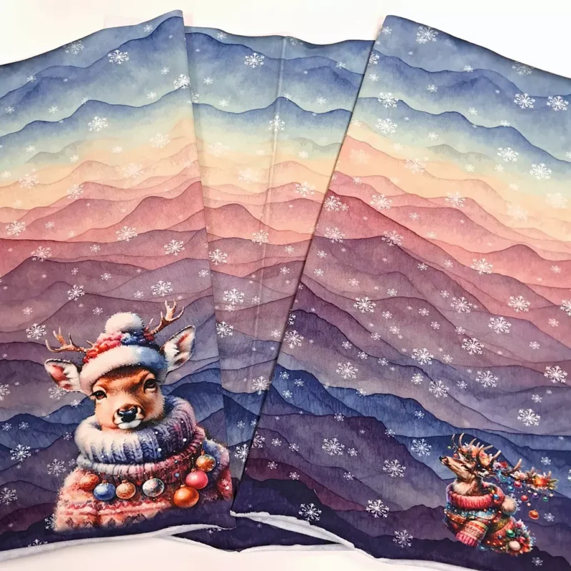 SanDaLu Weihnachtspanel Reh und Hirsch