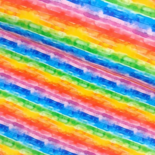 SanDaLu Sweatstoff Regenbogen Ballen