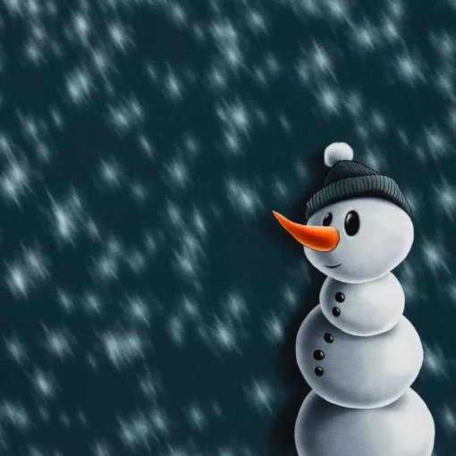 SanDaLu Stoffpanel Winter Moods by Thorsten Berger kleiner Schneemann