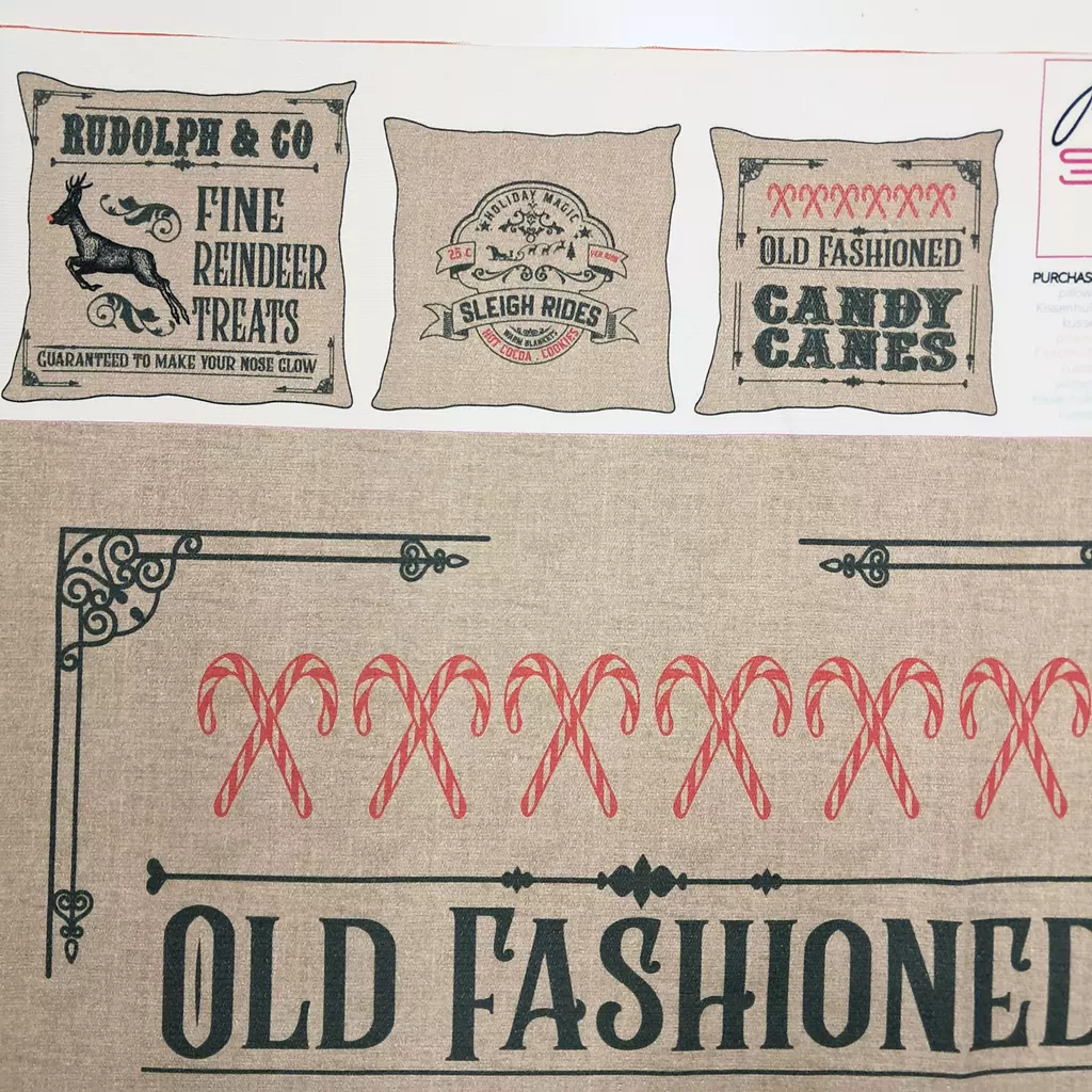 Canvas Panel Weihnachtskissen Nähbeispiele