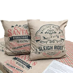 Canvas Panel Weihnachtskissen 40x40 Nähbeispiel