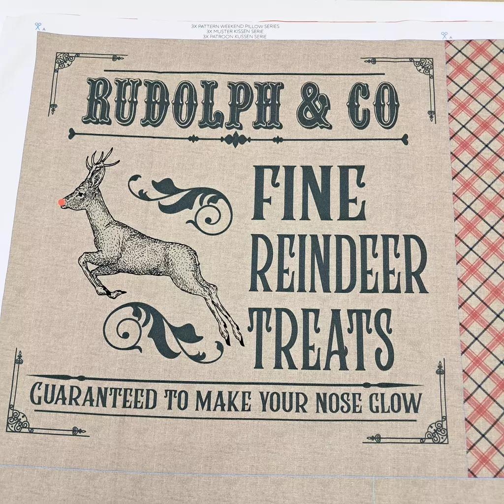 Canvas Panel Weihnachtskissen Rudoplph