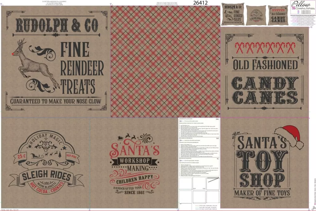 SanDaLu Canvas Panel Weihnachtskissen Überblick