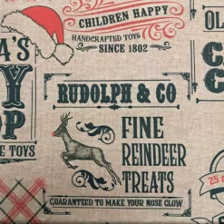 SanDaLu nostalgischer Weihnachtsstoff Werbeschild Rudoph