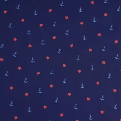 Baumwollstoff Anker dunkelblau