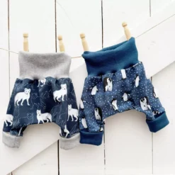 SanDaLu Jersey Stoff mit Schneefuchs und Pinguine Nähbeispiele