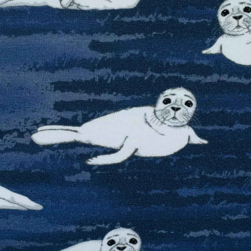 SanDaLu Seehund Jersey Stoff von JaTiJu Detail