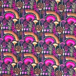 SanDaLu angerauter Sweat mit Regenbogen pink auf schwarz Überblick