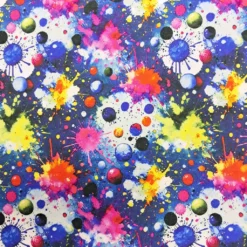 bunter Stoff mit Farbklecksen