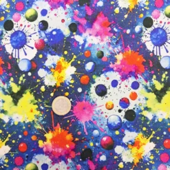 SanDaLu Alpensweat Splash Muster Euro als Größenvergleich