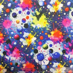 SanDaLu Alpenfleece mit bunten Farbklecksen Lineal