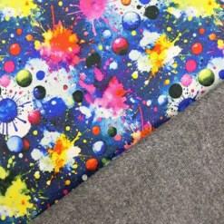 SanDaLu Alpenfleece mit Farbklecksen und kuscheliger Rückseite