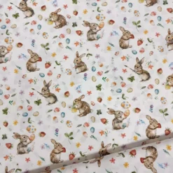 SanDaLu Osterstoff mit Hasen und Ostereiern Ballen