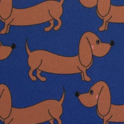 SanDaLu Dackel Stoff blau wasserabweisend Happy Collection Cherry Picking