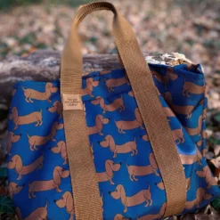 SanDaLu Dackel Oxfordstoff blau Happy Collection von Cherry Picking Nähbeispiel weekender