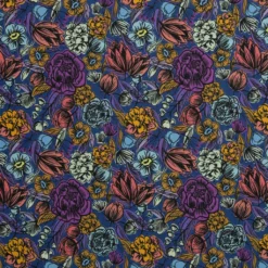 SanDaLu wasserabweisender Taschenstoff mit Blumen in Blau aus der Happy Collection Überblick