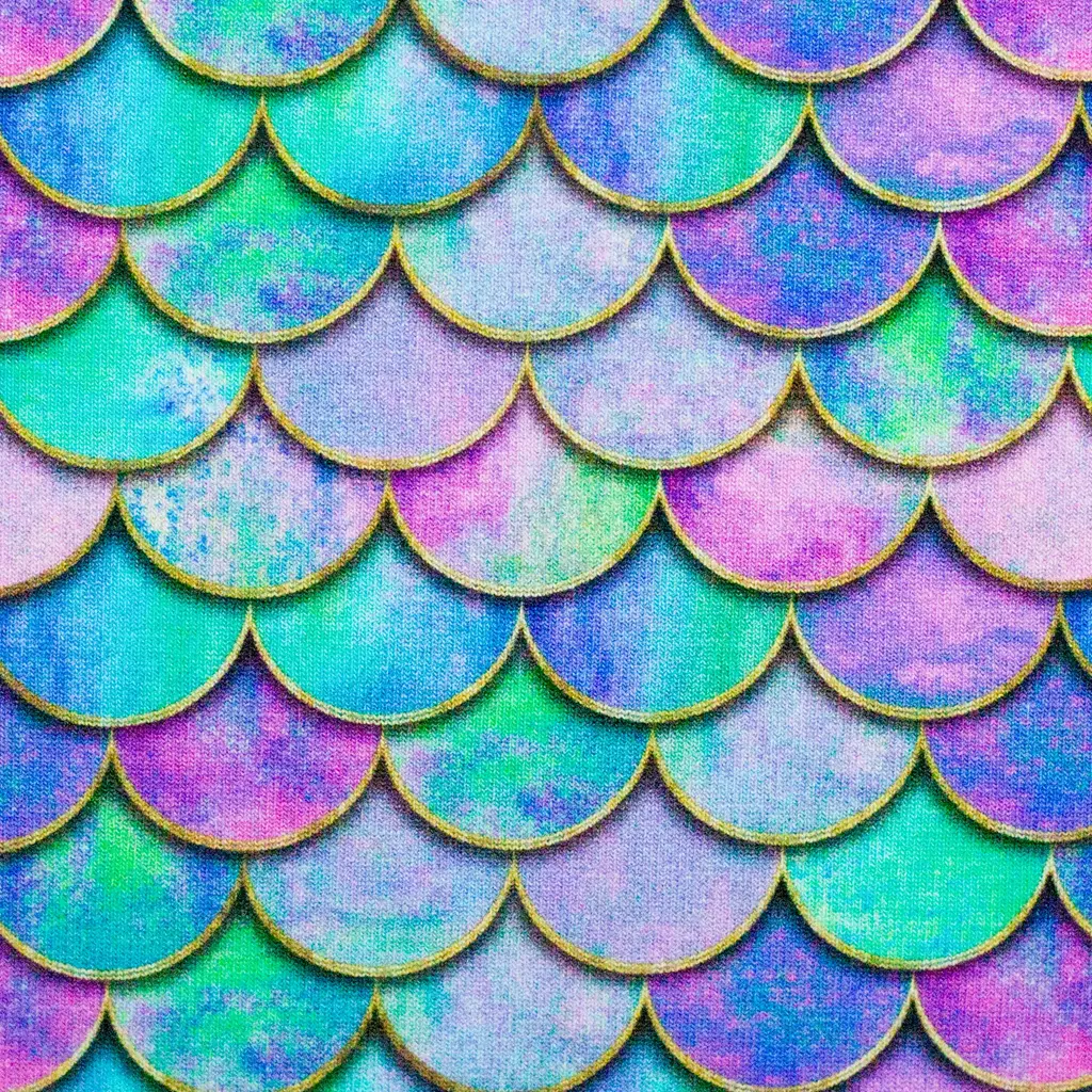 SanDaLu Meerjungfrau Schuppen jersey Melody von Swafing detail changierende Schuppen
