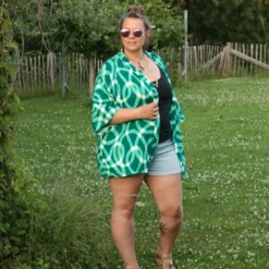 SanDaLu Viskose Blusenstoff Feelings by Käsellotti in grün Bluse