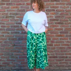 SanDaLu Viskose Blusenstoff Feelings by Käsellotti in grün Culotte