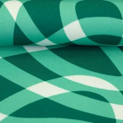 SanDaLu Viskosestoff mit grafischem Muster in grün Ballen