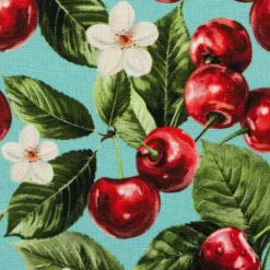 SanDaLu Canvas Kirschen Stoff Matteo Detail