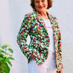 SanDaLu Canvas Kirschen Stoff Matteo Blazer