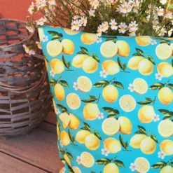 SanDaLu Canvas Zitronen Stoff Matteo Kissen