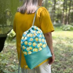 SanDaLu Canvas Zitronen Stoff Matteo Rucksack