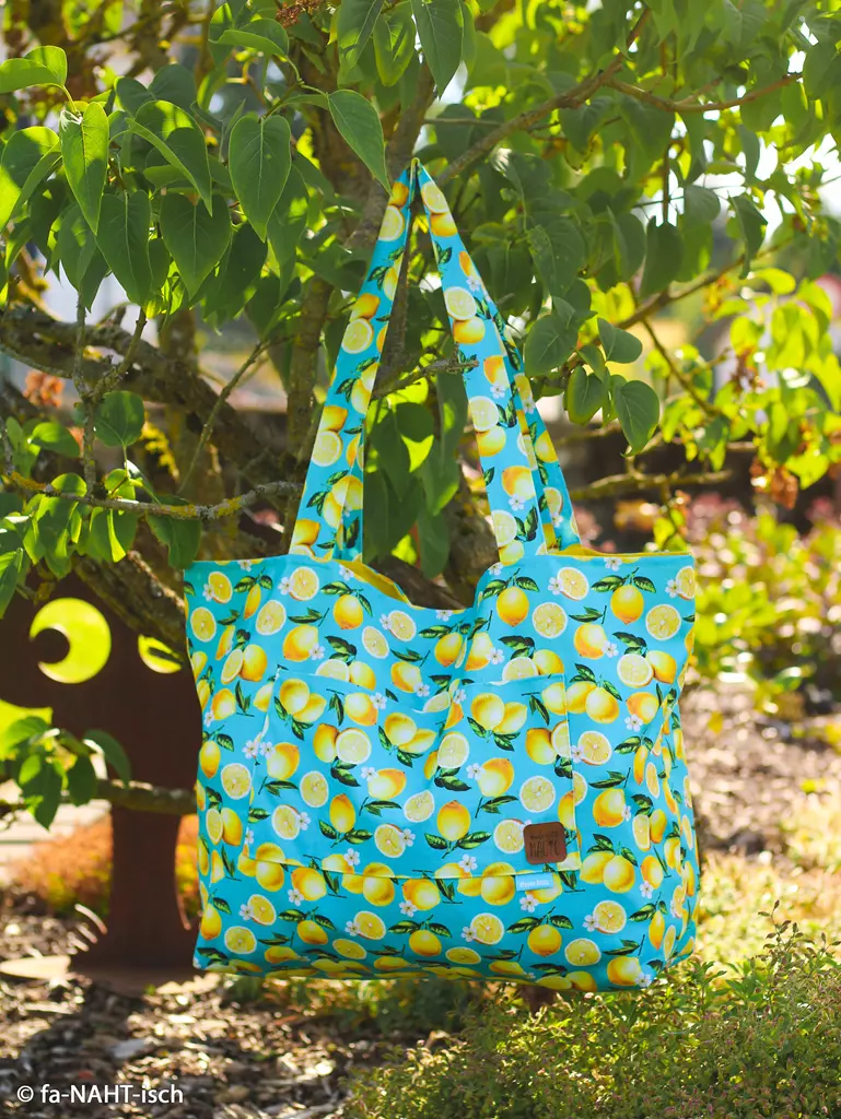 SanDaLu Canvas Zitronen Stoff Matteo Shopper