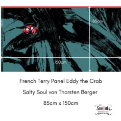 SanDaLu Panel und Kombistoff Eddy the Crab von Thorsten Berger Maße