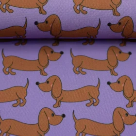 SanDaLu Dackel Stoff wasserabweichend flieder von Cherry Picking