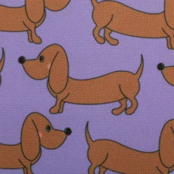 SanDaLu Dackel Stoff wasserabweichend flieder von Cherry Picking Detail