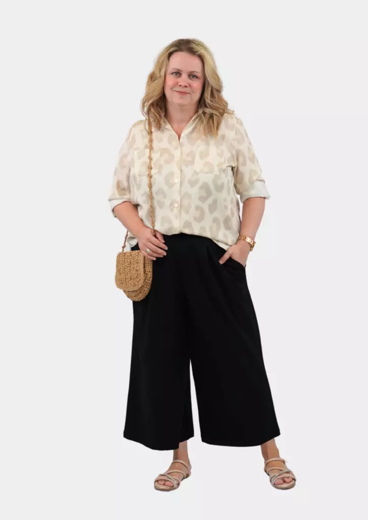 SanDaLu Papierschnittmuster Culotte von Fadenkäfer Nähbeispiel