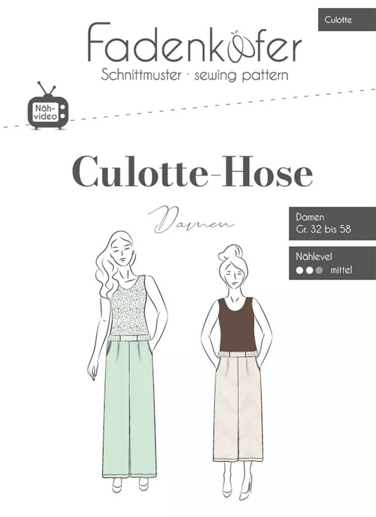 SanDaLu Papierschnittmuster Culotte von Fadenkäfer