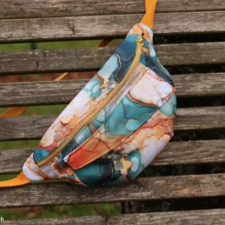 SanDaLu Oxfordstoff von Sarah Mariam in petrol, cocnag, weiß Nähbeispiel