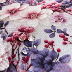 SanDaLu wasserabweisender Blumenstoff rosa violett