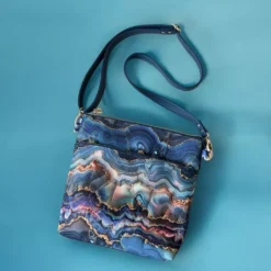 SanDaLu wasserabweisender Taschenstoff blau Handtasche