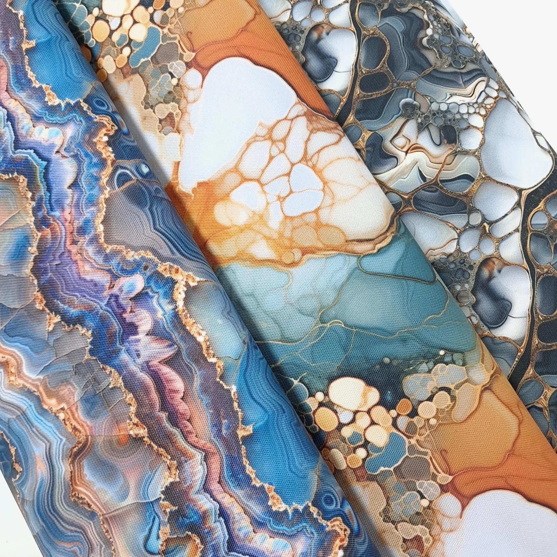 SanDaLu Oxfordgewebe Flowing Bloom by Sarah Mariam marmoriert