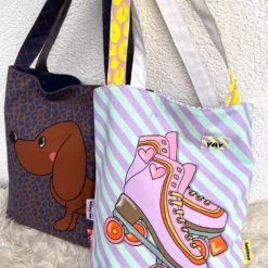 SanDaLu Taschenpanel Dackel und Rollschuhe von Cherry Picking fertige Taschen