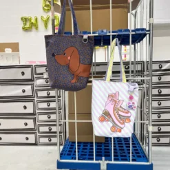 SanDaLu DIY Panel Cherry Picking Bag Dackel und Rollschuhe genäht