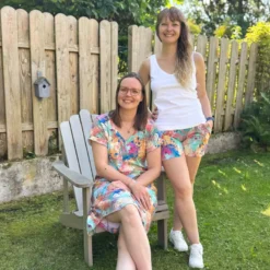 SanDaLu Modal French Terry mit abstrakten Blumen Kira Nähbeispiel