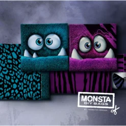 SanDaLu Taschenpanel Monsta Bag türkis von Thorsten Berger Panel türkis und viloett