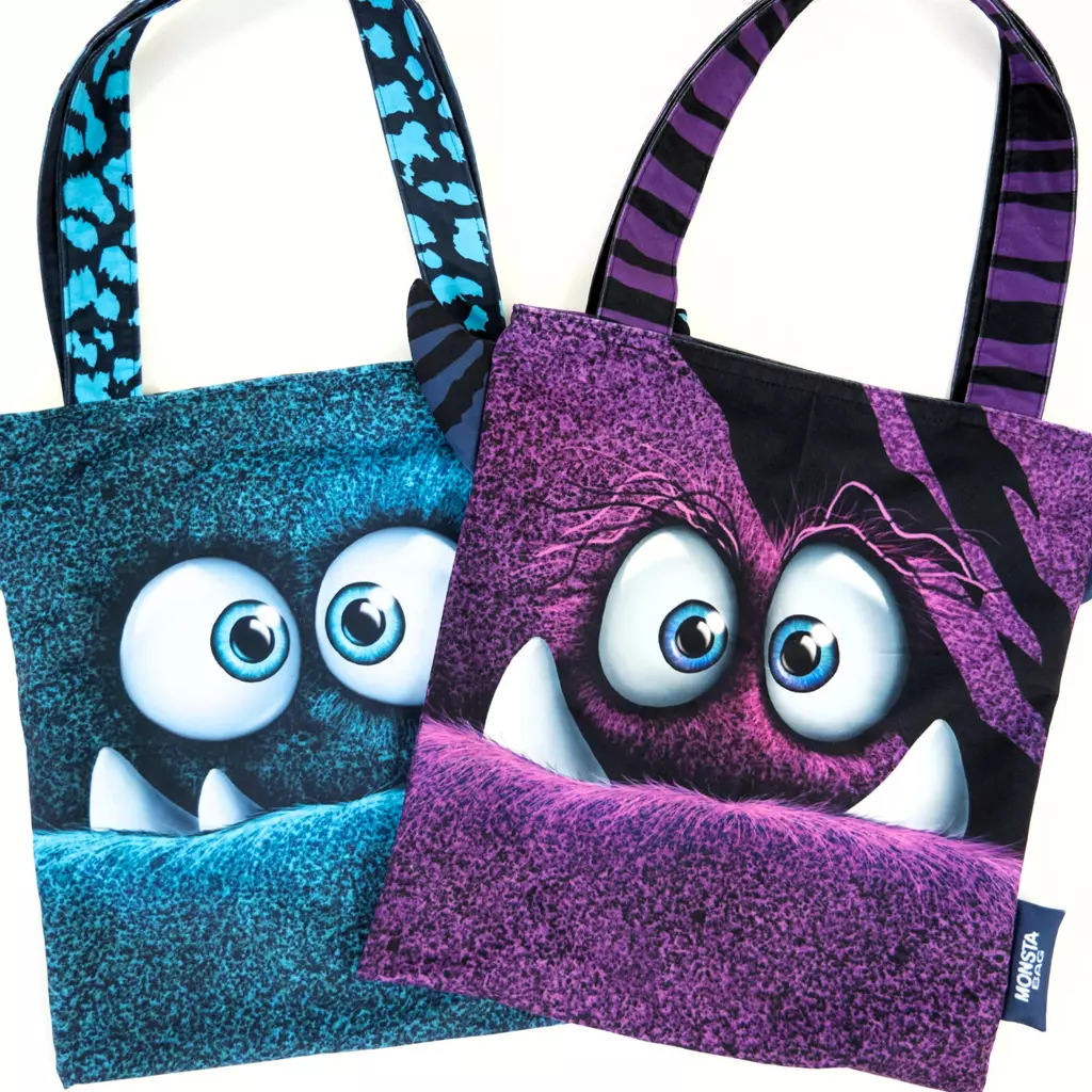 SanDaLu Taschenpanel Monsta Bag türkis von Thorsten Berger fertige Tasche beide Farben