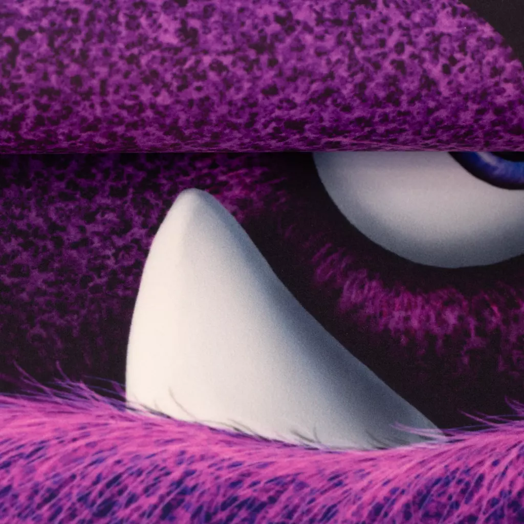 SanDaLu Taschenpanel Monsta Bag violett von Thorsten Berger Monster Detail