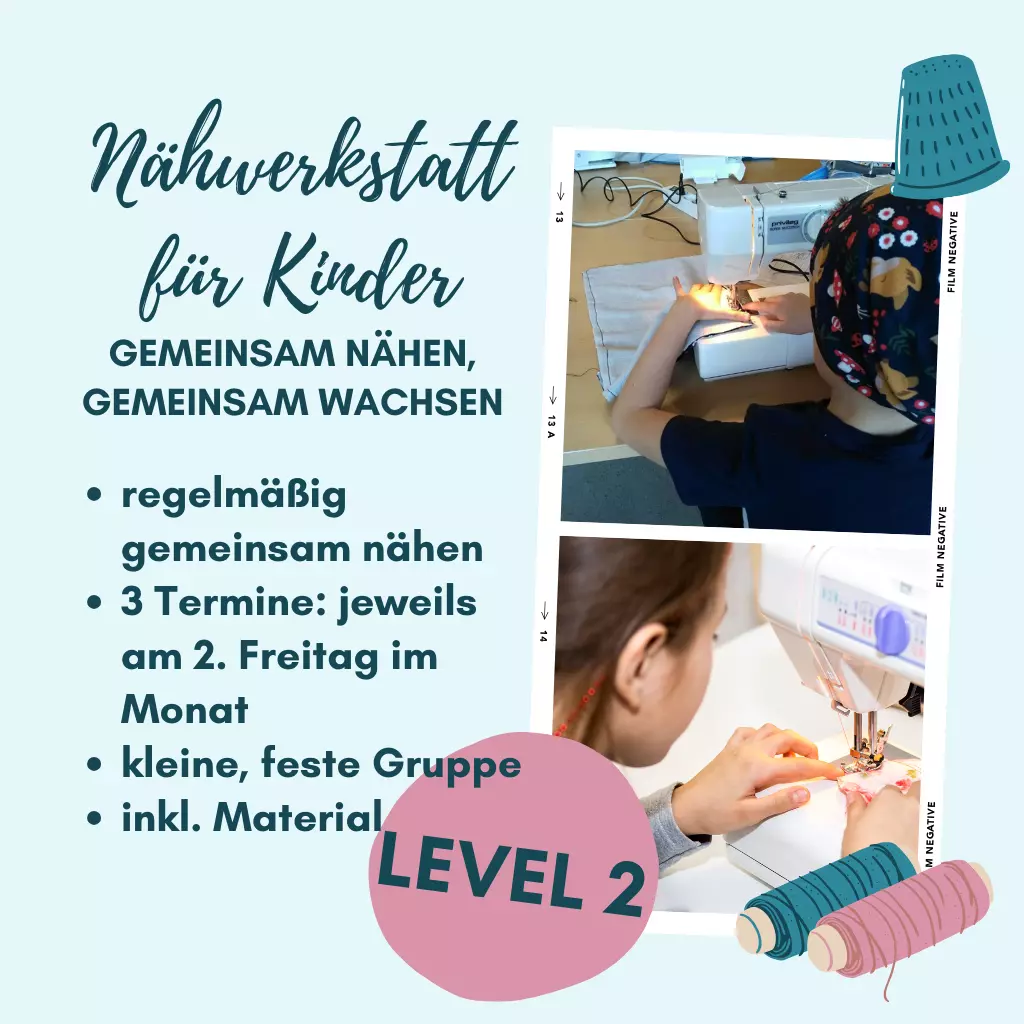 Nähwerkstatt für Kinder: regelmäßiger Nähkurs für Kinder